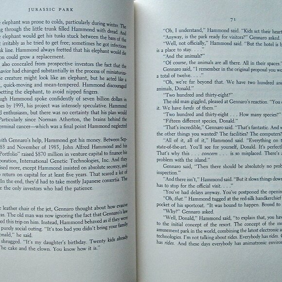 JURASSIC PARK by Michael Crichton Knoff Publisher Signed Gift Edition 1993 Book - Picture 7 of 13